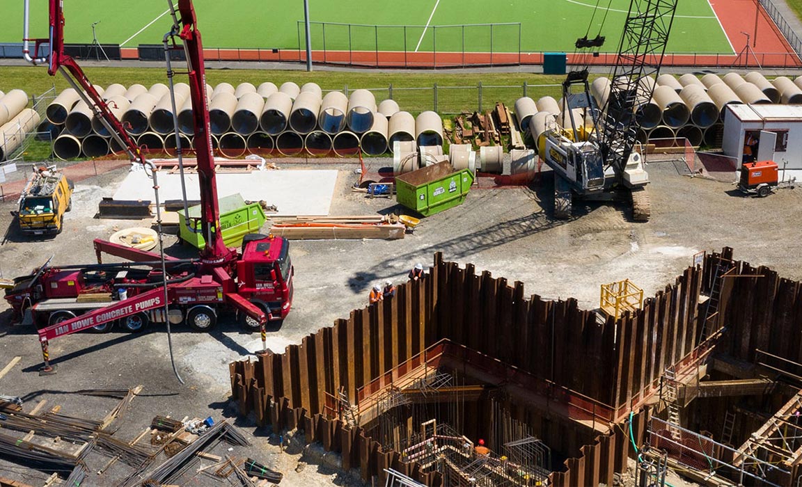 HOBAS pipe on commercial job site