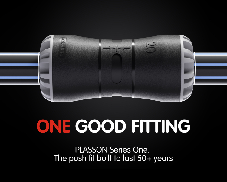 Plasson - One Good Fitting. Plasson Series ONe. The push fit built to last 50+ years.