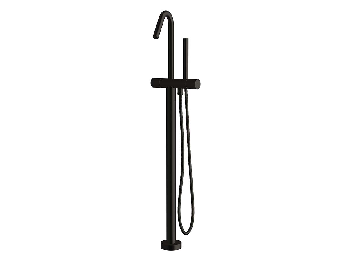 milli pure floor bath mixer matte black