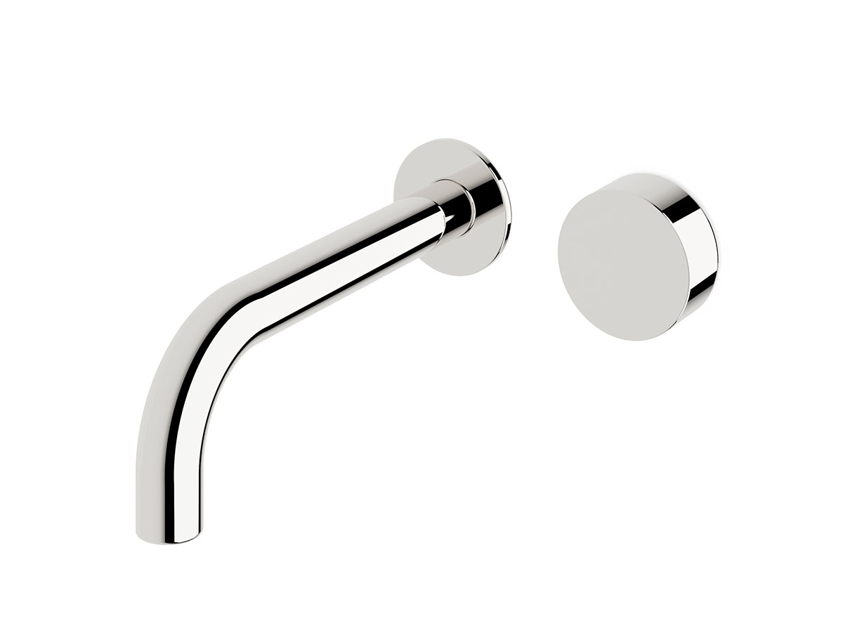 milli pure 200 wall basin mixer system chrome round tap reece v2