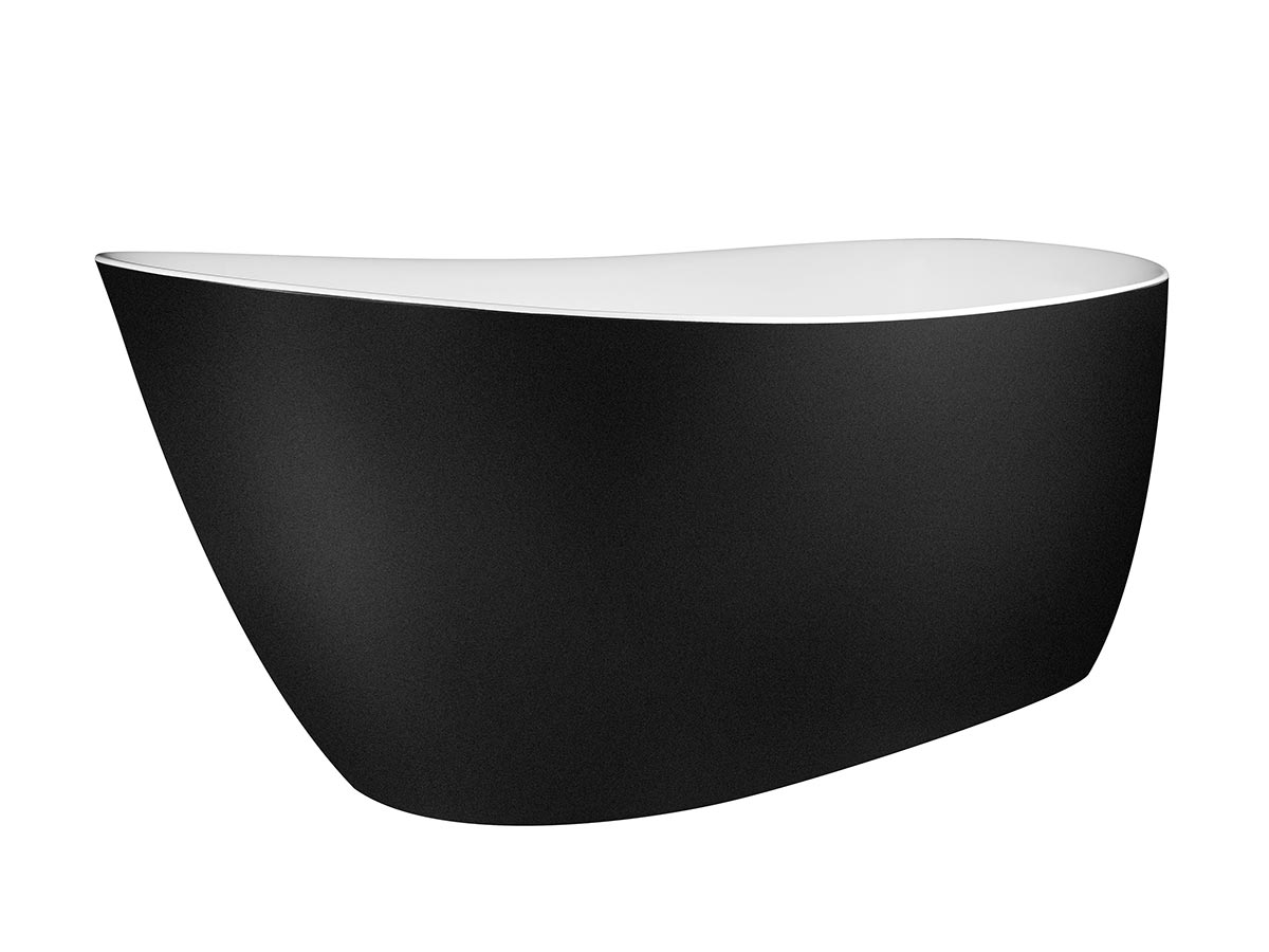 kado neue 1730 freestanding bath matte black